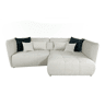 Chaise longue direita SOPHIE cor bege e preto