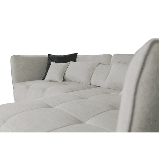 Chaise longue direita SOPHIE cor bege e preto