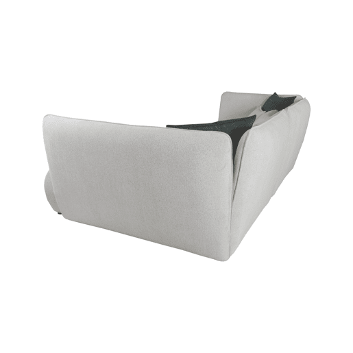Chaise longue direita SOPHIE cor bege e preto