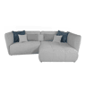 Chaise longue derecha SOPHIE color gris claro y azul