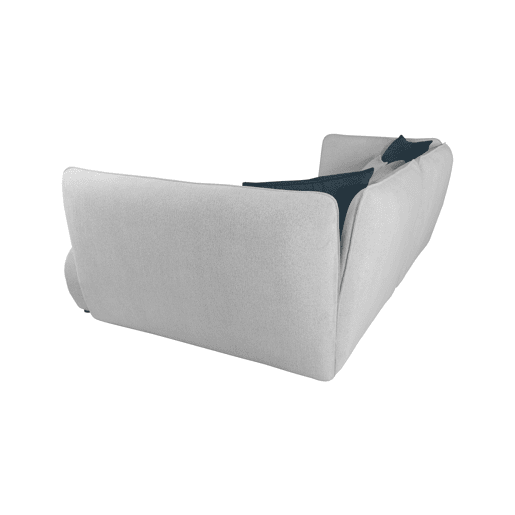Chaise longue derecha SOPHIE color gris claro y azul