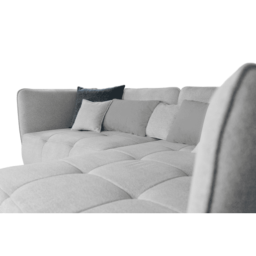 Chaise longue derecha SOPHIE color gris claro y azul