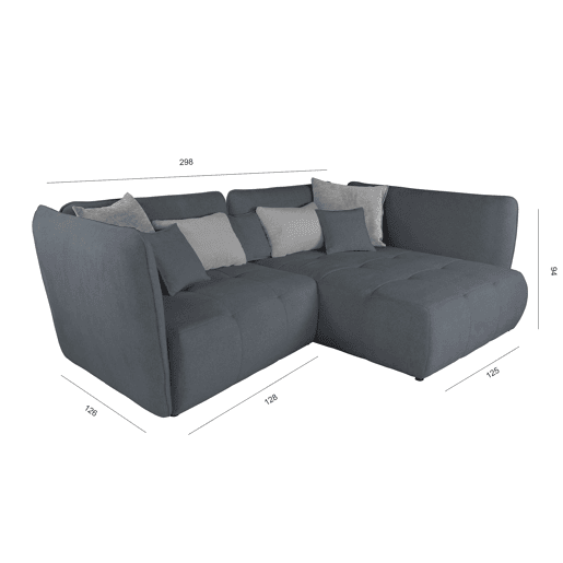 Chaise longue derecha SOPHIE color gris oscuro y gris claro Chaise longue derecha SOPHIE color gris oscuro y gris claro