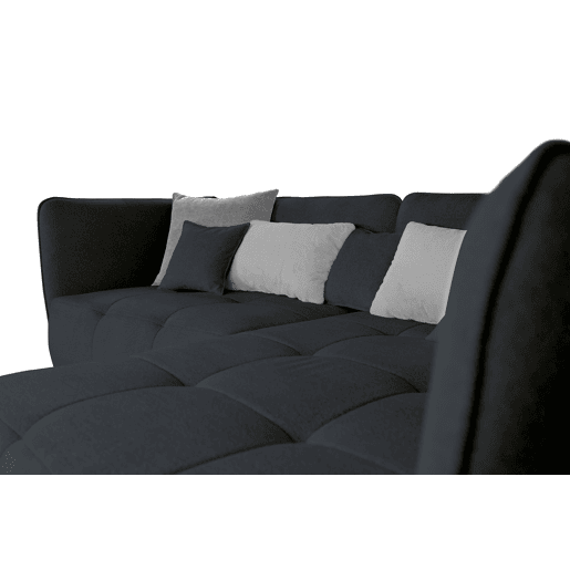 Chaise longue direita SOPHIE cor preto e cinza
