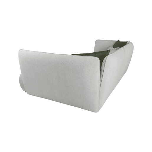 Chaise longue direita SOPHIE cor branco e verde
