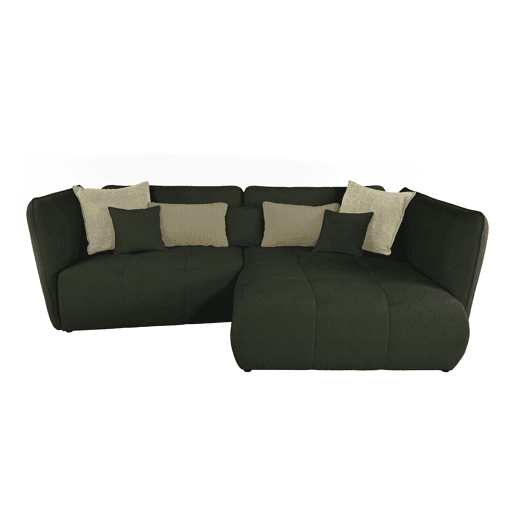 Chaise longue direita SOPHIE cor verde e branco