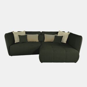 Chaise longue direita SOPHIE cor verde e branco