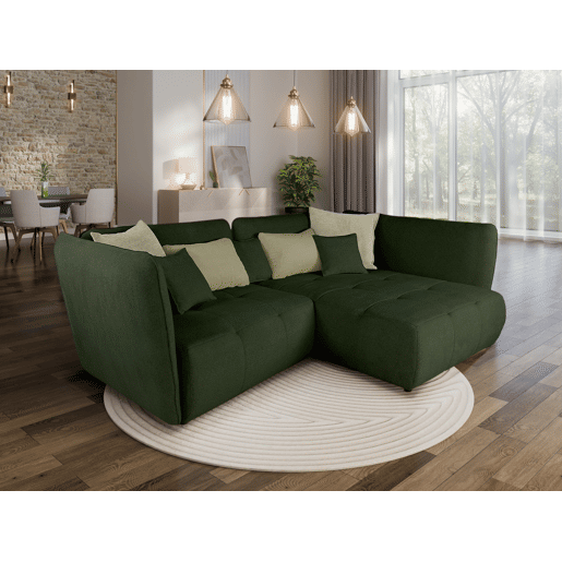 Chaise longue direita SOPHIE cor verde e branco