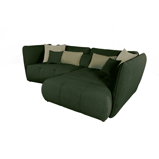 Chaise longue direita SOPHIE cor verde e branco