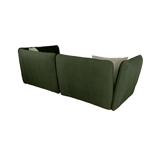 Chaise longue direita SOPHIE cor verde e branco