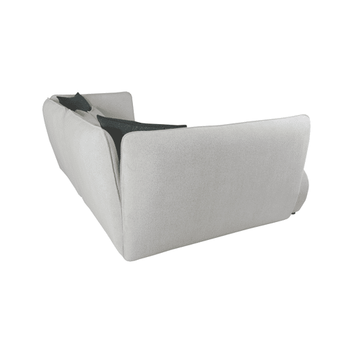 Chaise longue esquerda SOPHIE cor bege e preto