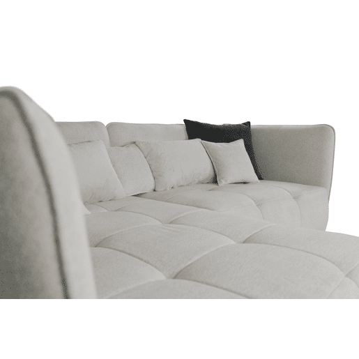 Chaise longue esquerda SOPHIE cor bege e preto