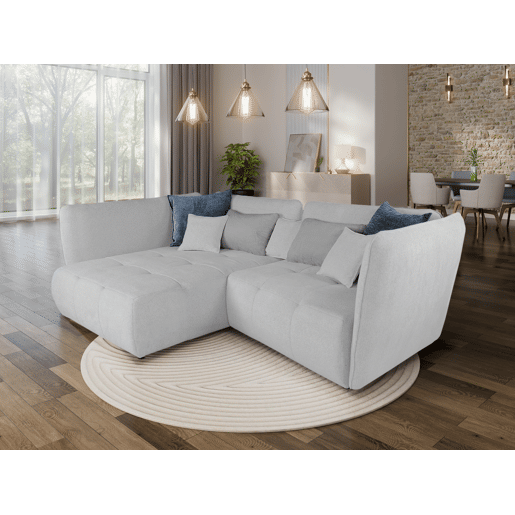 Chaise longue izquierda SOPHIE color gris claro y azul