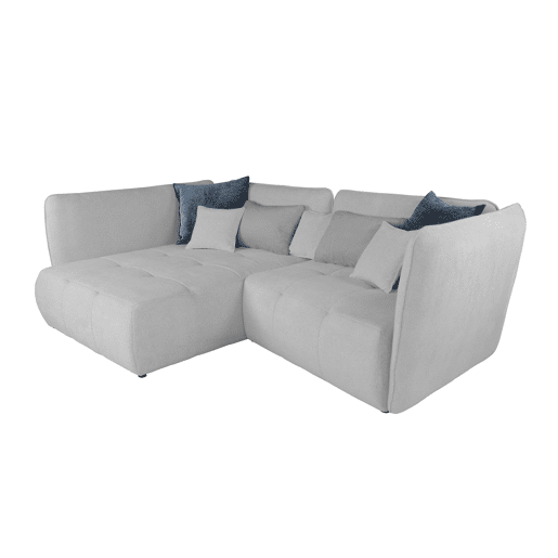 Chaise longue izquierda SOPHIE color gris claro y azul