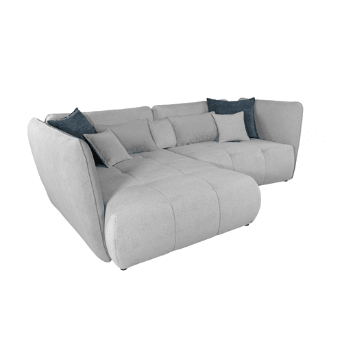 Chaise longue izquierda SOPHIE color gris claro y azul
