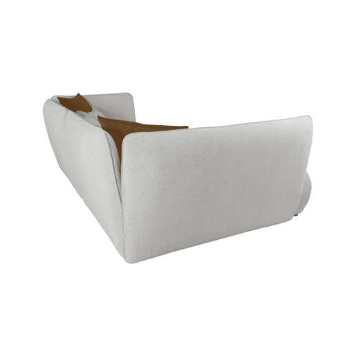 Chaise longue esquerda SOPHIE cor branco e laranja