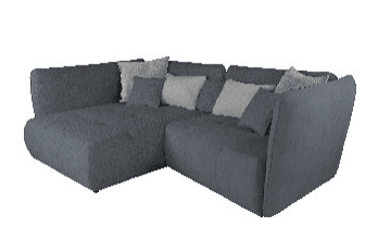 Chaise longue izquierda SOPHIE color gris oscuro y gris claro