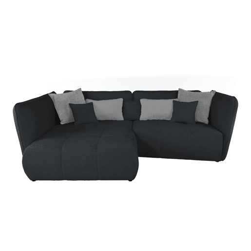 Chaise longue esquerda SOPHIE cor preto e cinza