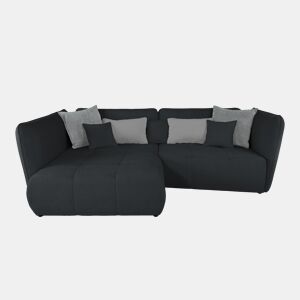 Chaise longue esquerda SOPHIE cor preto e cinza
