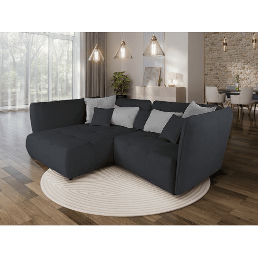 Chaise longue esquerda SOPHIE cor preto e cinza