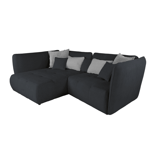 Chaise longue esquerda SOPHIE cor preto e cinza