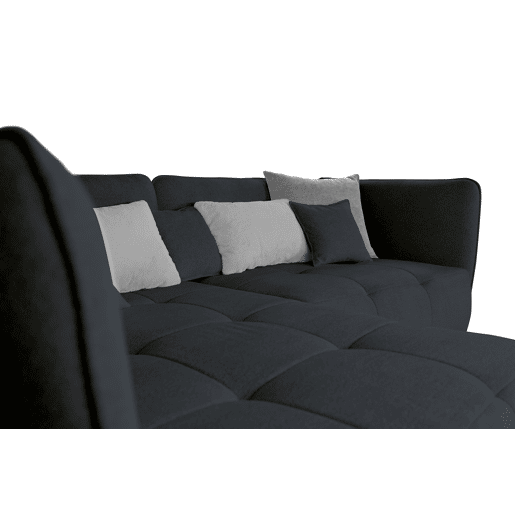 Chaise longue esquerda SOPHIE cor preto e cinza