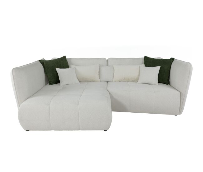 Chaise longue izquierda sophie color blanco y verde