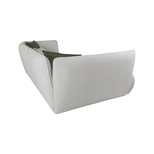 Chaise longue esquerda SOPHIE cor branco e verde