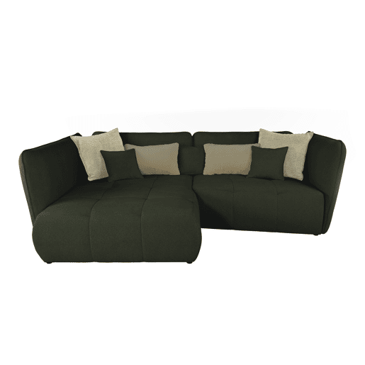 Chaise longue esquerda SOPHIE cor verde e branco