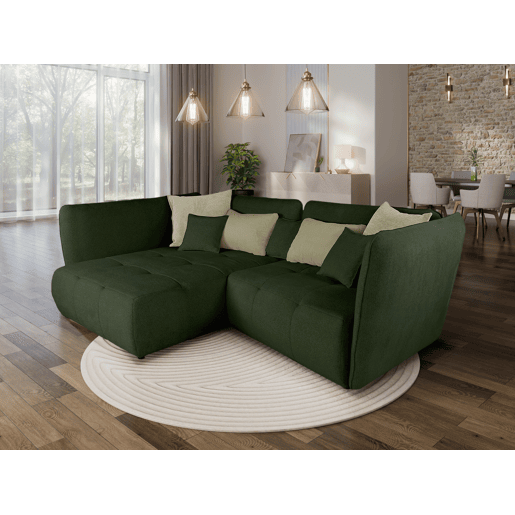 Chaise longue esquerda SOPHIE cor verde e branco