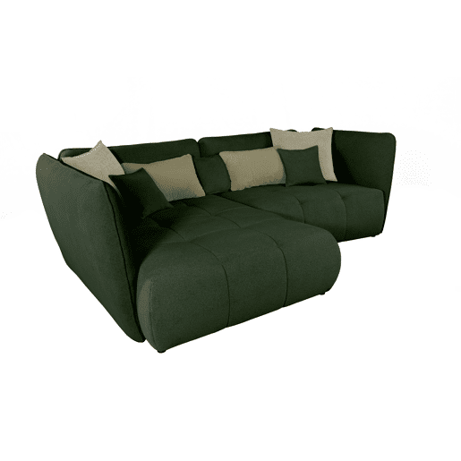 Chaise longue esquerda SOPHIE cor verde e branco