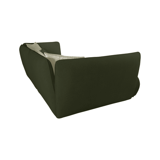 Chaise longue esquerda SOPHIE cor verde e branco