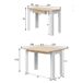 Mesa de cocina extensible GINA Mesa de cocina extensible GINA Blanco/ Madera