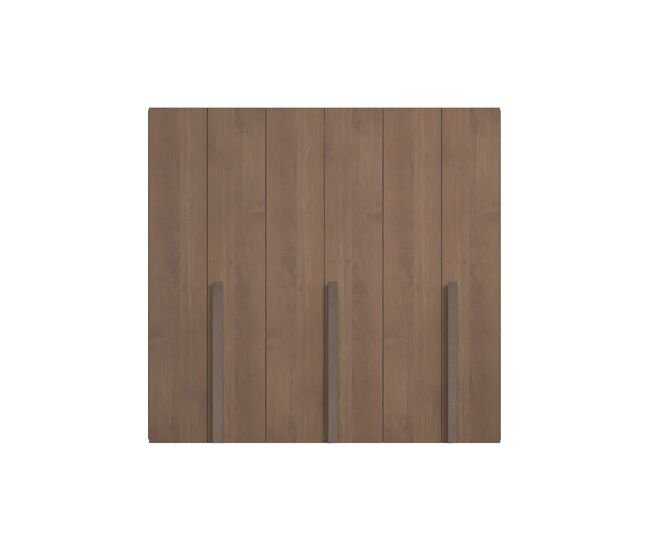 Armario swing 240x230cm 6 puertas batientes roble rústico