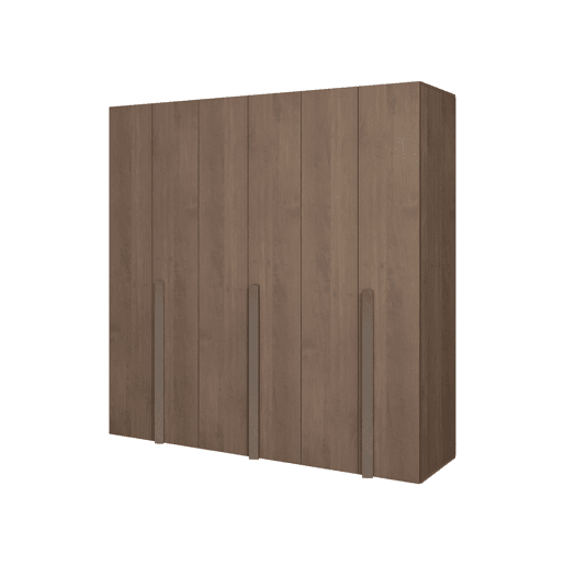 Roupeiro SWING 240x230cm 6 portas batentes carvalho rústico