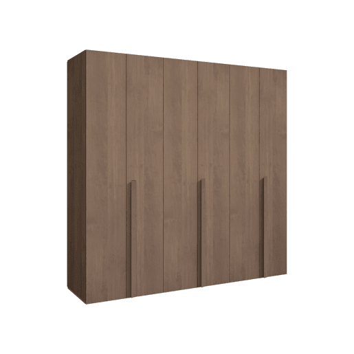Roupeiro SWING 240x230cm 6 portas batentes carvalho rústico
