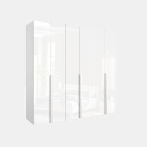 Roupeiro SWING 230x240cm 6 portas batentes branco lacado