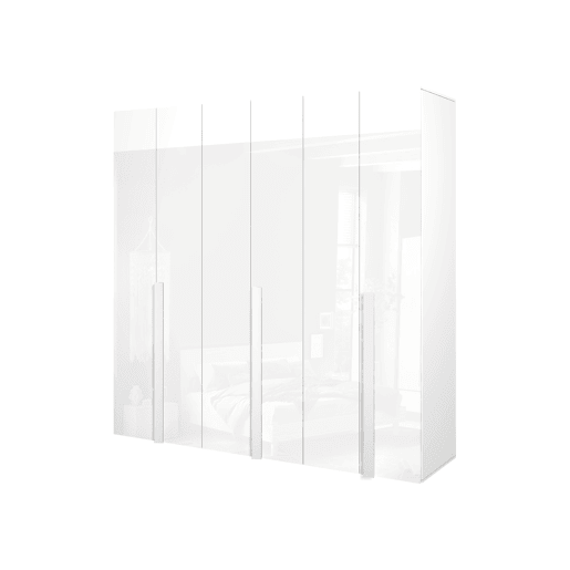 Roupeiro SWING 230x240cm 6 portas batentes branco lacado