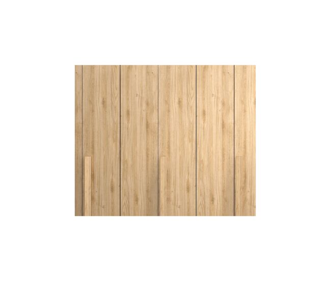 Armario swing 240x230cm 6 puertas batientes roble