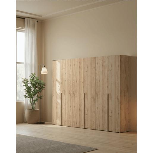 Roupeiro SWING 230x240cm 6 portas batentes carvalho