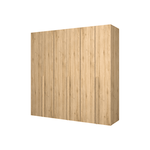 Roupeiro SWING 230x240cm 6 portas batentes carvalho