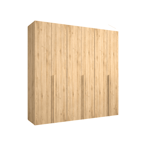 Roupeiro SWING 230x240cm 6 portas batentes carvalho