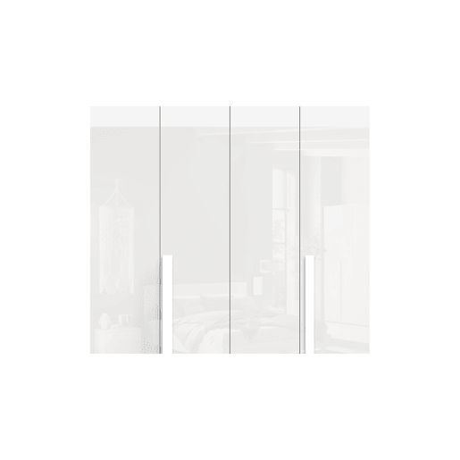 Roupeiro SWING 230x180cm 4 portas batentes branco lacado
