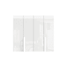 Roupeiro SWING 230x180cm 4 portas batentes branco lacado