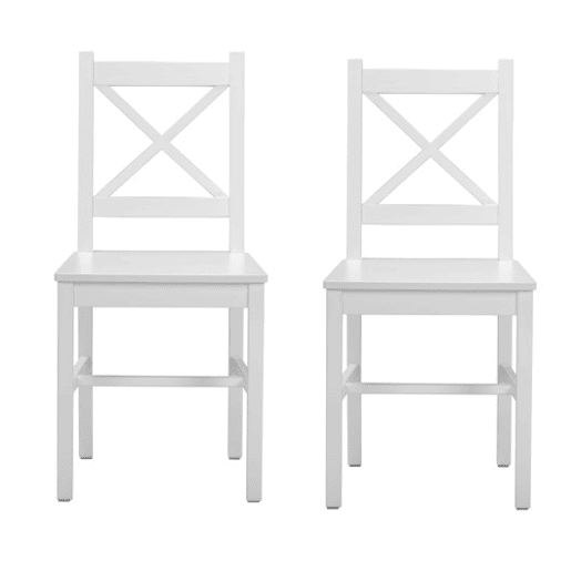Conjunto de 2 cadeiras de cozinha VALERY branco Conjunto de 2 cadeiras de cozinha VALERY branco