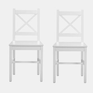 Conjunto de 2 cadeiras de cozinha VALERY branco