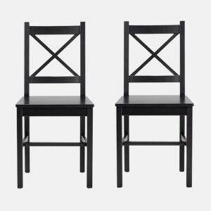 Conjunto de 2 cadeiras de cozinha VALERY preto