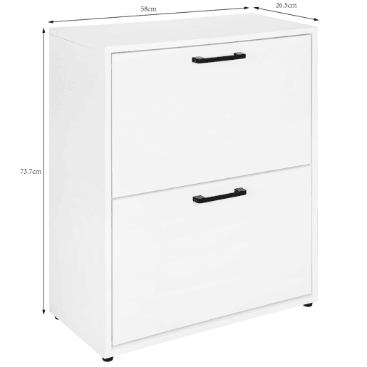 Sapateira PRIMUS com 2 gavetas 74x58x26,5cm branco