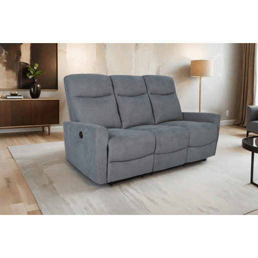 Sofá 3 lugares com 2 assentos relax elétricos FLASH cinza claro Sofá 3 lugares com 2 assentos relax elétricos FLASH cinza claro