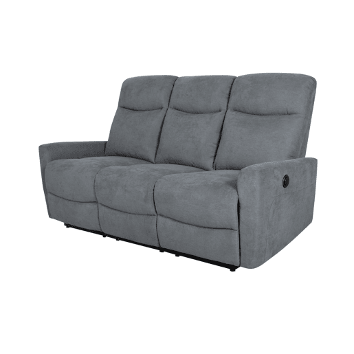Sofá 3 lugares com 2 assentos relax elétricos FLASH cinza claro Sofá 3 lugares com 2 assentos relax elétricos FLASH cinza claro